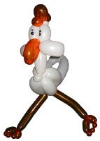 Ein Huhn vom Ballonkünstler